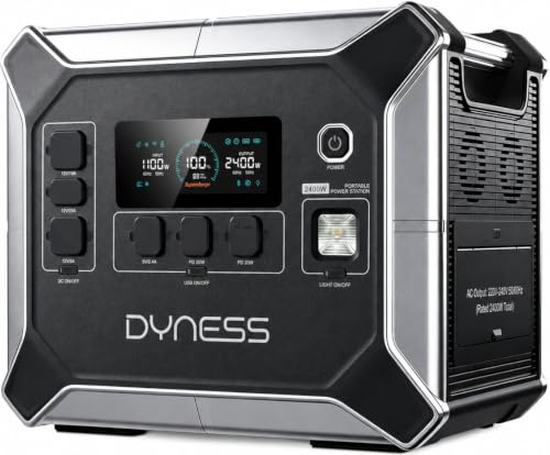 Dyness 2400W Tragbare Powerstation, 2048Wh LiFePO4, 4800W Spitzenleistung, 13 Ausgänge, Reine Sinuswelle, UPS, Solargenerator für Hausnotstrom, Camping, Wohnmobil
