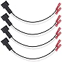 XtremeAmazing 4Pcs Car Radio Speakers Harness Wire Wiring Cable with Adapter Connector Plug