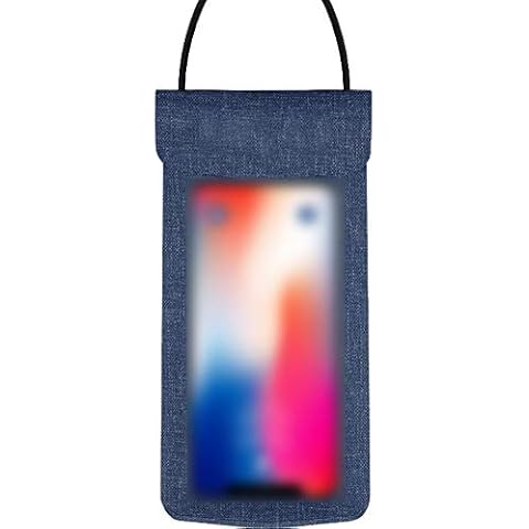 TINTON LIFE Universal Waterproof Phone Pouch IPX8 Waterproof Case Dry Bag for Phone up to 6", Blue Cover