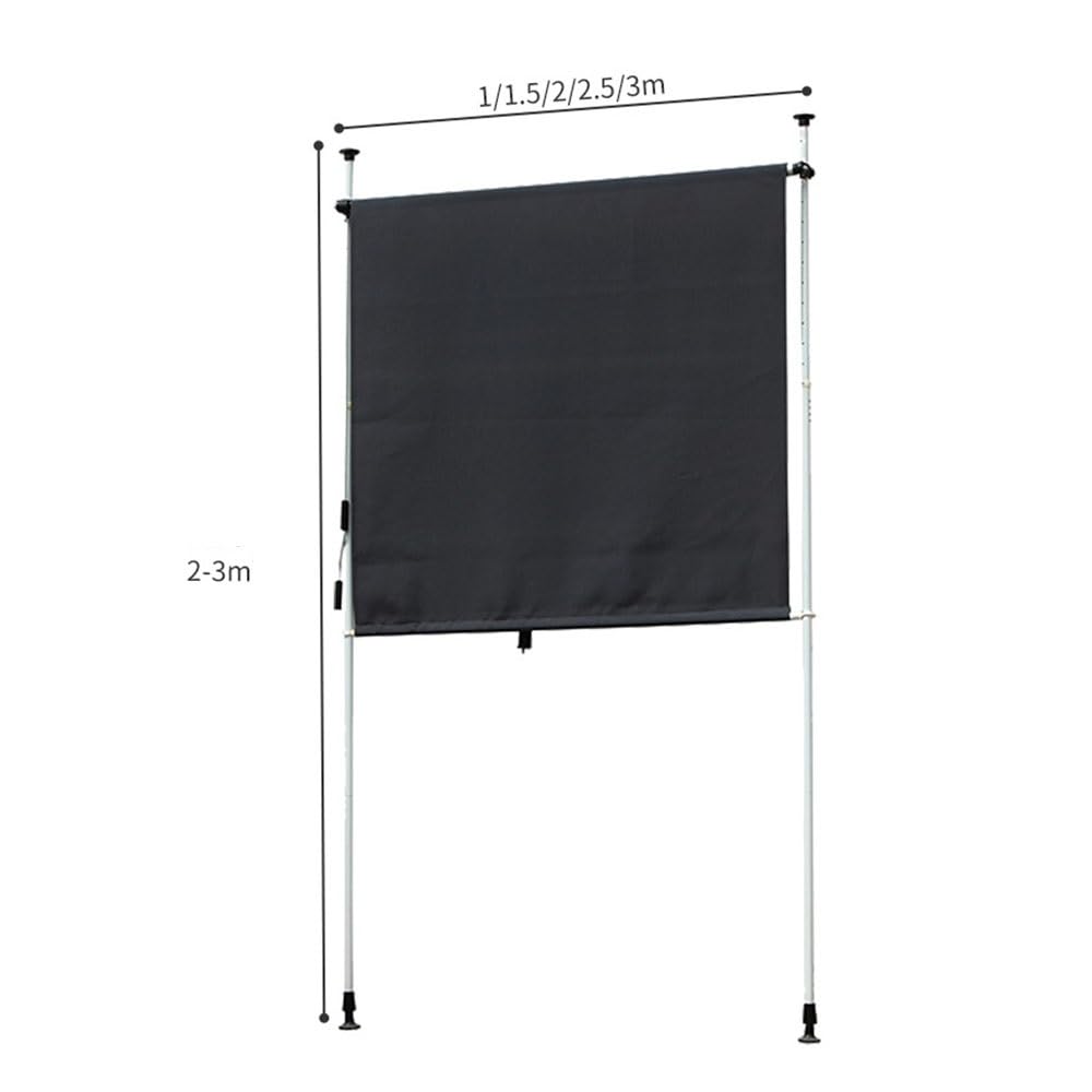 Manta de soldadura, pantalla de privacidad, protección UV retráctil para balcón y patio, impermeable, configuración sin taladros, altura y ancho ajustables, resistente al viento (3 x 2,7 m)