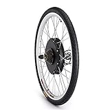 EINFACHE MONTAGE --- Der Ebike-Umbausatz kommt mit allen notwendigen Teilen einschließlich 1 Hinterrad, 1 Motor, 2 Bremszieher, 1 elektrische Steuerung usw. (KEINE Batterie) Mit der deutlichen Anleitung können Sie schnell das Umbausatz zusammenbauen.