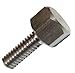Plain 300 Stainless Steel Hex Head Thumb Screws, 6-32, 3/8 inches Head Diameter, 1/2 inches Length (Pack of 5)