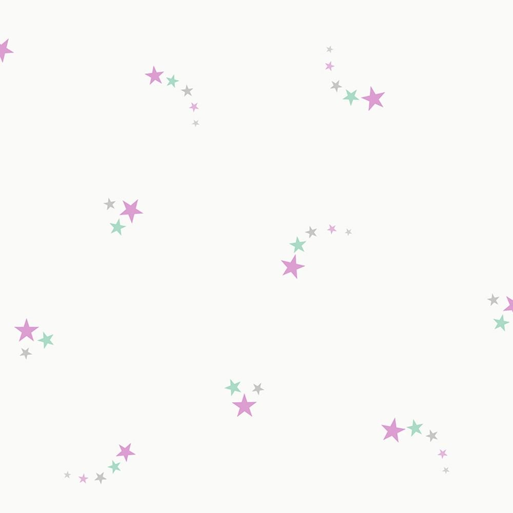 Holden Decor Make Believe Shooting Stars Pink Wallpaper 12591 - Kids Childrens