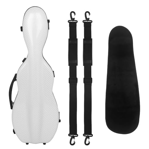 WXQバイオリンケース 4/4フルサイズバイオリンケースンケース 耐圧軽量グラスファイバーカーボンファイバー バイオリンバッグ 温度計付き バイオリンケース 旅行用の防水耐圧付き飛行機の委託、ダブルショルダーピアノバッ、男女兼用、ポータブル バックパック