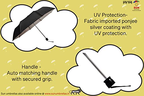 Image of Sun Umbrella S-Series, 3 Fold, UV Protective, Compact and Light weight