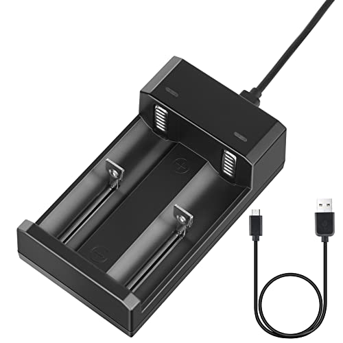 REACELL 18650 Lithium Battery Charger, 3.7 Volt Battery Charger for 18350 26650 22650 21700 16340 14500 36650 Lithium Batteries