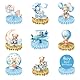 Kotkiddy 9 Stück Bären Baby Shower Honeycomb Centerpieces Bären Tischdecorationen 3D Tischdekor für Kindergeburtstag Geschlechtsaufdeckung Neugeboren Party (Blauer Bär)