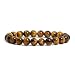 Natural Golden Tiger's Eye Gemstone 8mm Round Beads Stretch Bracelet 7"