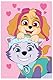 Jerry Fabrics Paw Patrol Fleece-Decke Kuscheldecke Tagesdecke mit Skye Everest Herzen Hunde Rosa 100 x 150 cm 100% Polyester, Nickelodeon