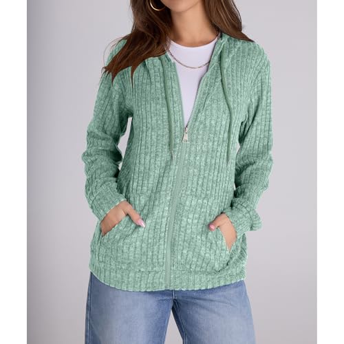 Image of Witsmile Zip Up Hoodie Women Oversized Sweatshirt Long Sleeve 2026 Fall Outfit Lightweight Jackets Workout Clothes