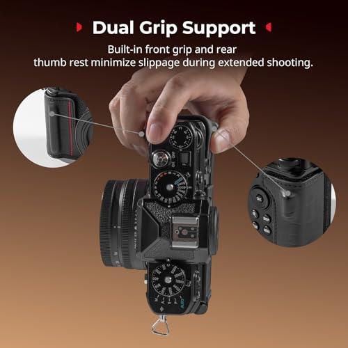 Kit funda para cámara Nikon Z f piel PU vintage negra miniatura 4