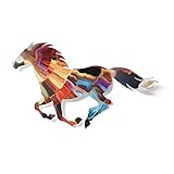 Next Innovations Horse Wall Art - Mayan Sun Running Horse Wall Decor, Horse Art as Home Decor, Room Decor, Outdoor Decor, or Western Home Decor, Horse Art Wall Decor, Powder Coated Steel, 24' x 15'