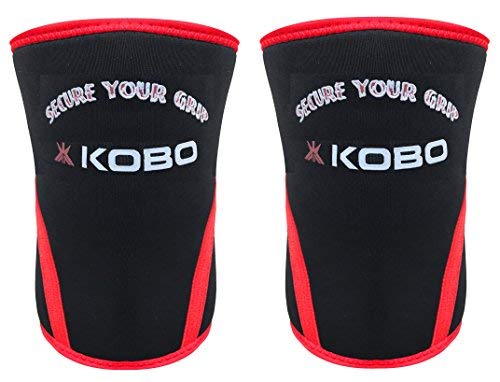 Image of Kobo 7mm Knee Cap Compression Support Knee Sleeves for Powerlifting Gym Squats Running Cycling Sports Jogging Workout Pain Relief (Material: Neoprene & Spandex)