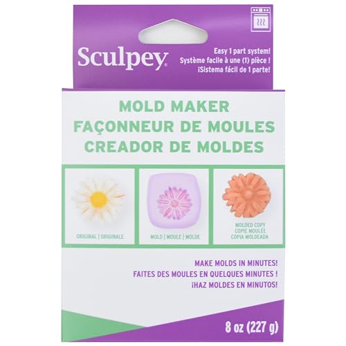 Sculpey Mold Maker Polymer Oven Bake Clay Compound for Making Detailed replicas, 8 oz., one Step Mold Making, Non Toxic