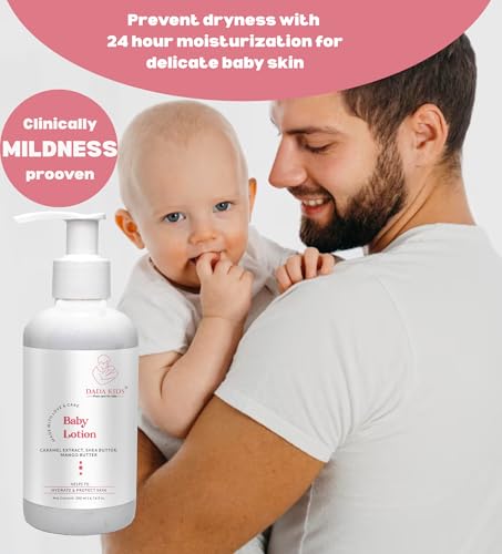 Image of Baby Lotion for Dry skin,Natural Moisturizing Cream with Shea Butter, Caramel Extract, Mango Butter, 200ml, For 0-3 Years