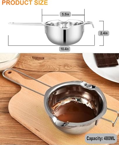 Stainless Steel Double Boiler Pot for Melting Chocolate, Can