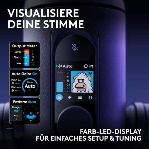 Logitech G Blue Yeti 2 USB-Mikrofon für Gaming, Streaming & Urheber