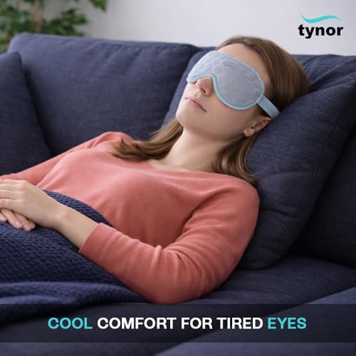 Image of Tynor Eye Cool Pack, for Relief from Eye Strain, Puffiness & Headaches | Reusable & Flexible Cold Compress, Soft Gel Material |Universal (Blue, 1 Unit)