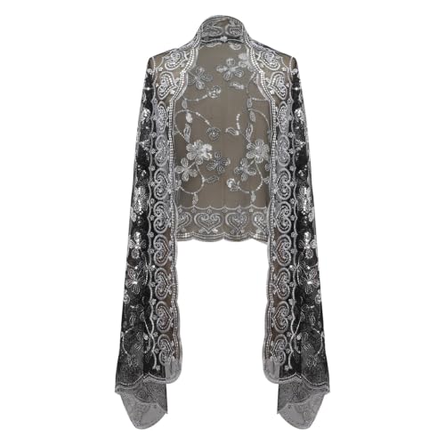 Châle en sequins enveloppant pour couvrir les épaules en fête