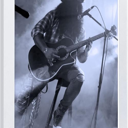 Image of VCK 24x36 Poster Frame Solid Wood White 3 Pack Picture Frames 24 x 36 Inches with Wall Mounting Hanging