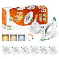 ALUSSO LED Einbaustrahler 230V Dimmbar 68mm LED Spots Flach, 3WT 4W 6W 8W 3CCT 3000K Warmweiß 4000K Neutralweiß 6500K Kaltweiß IP44 Einbauleuchten für Badezimmer Küche Wohnzimmer, 10er Set