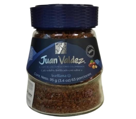 Set Café Colombiano Liofilizado Soluble J. Valdez Sabores Dulce de Leche Avellana Original y Descafeinado - Pack de 4