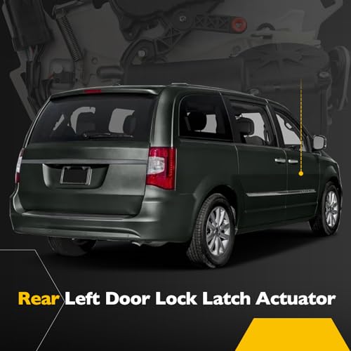 Image of 68030378AC Door Lock Latch Actuator Rear Right Passenger Side, Compatible with Chrysler Town & Country 2008-2016, Dodge Grand Caravan 2008-2020, Ram C /V 2012-2015 Lock Actuator, Replaces 5020768AB
