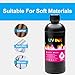 UV Ink for Soft Materials Compatible with Ep XP600 TX800 i3200 L805 1390 DX5 DX6 DX7 i1600 DX10 printhead – Directly used for leather, advertising cloth, soft pvc, soft plastic shell, etc. (CMYKWV)