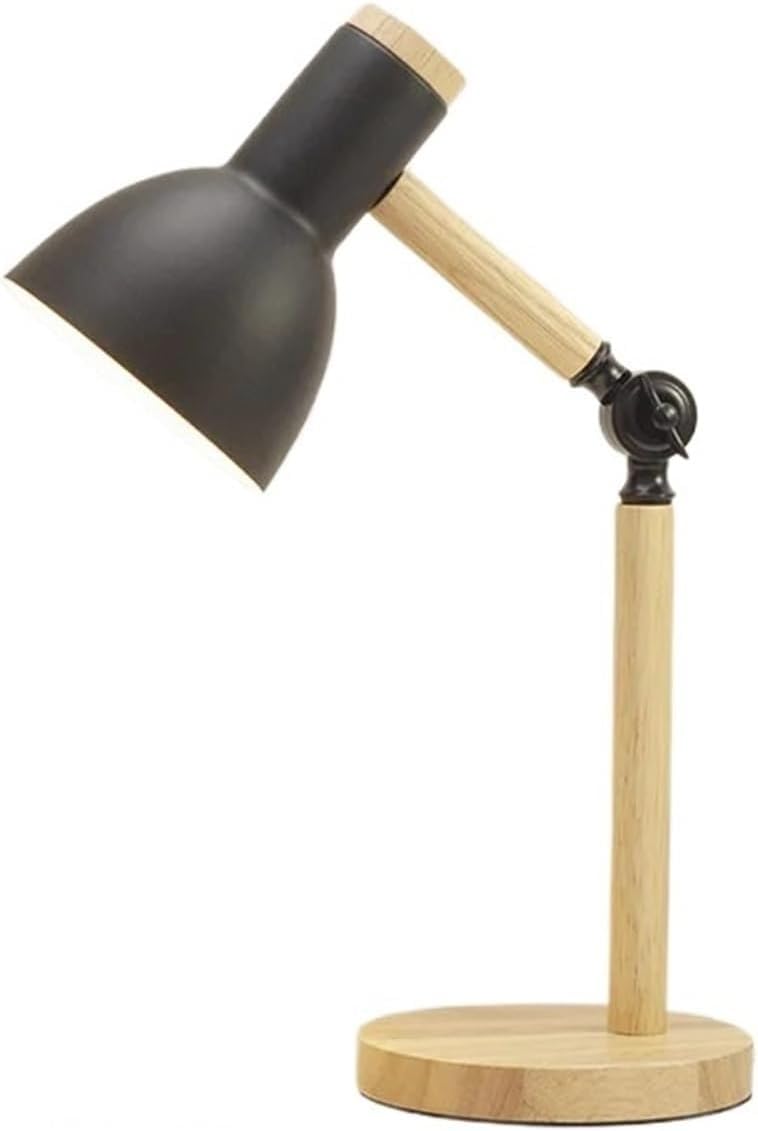 Table Lamp E27 Nordic Wood Desk Lamps Height Adjustable Modern Bedside