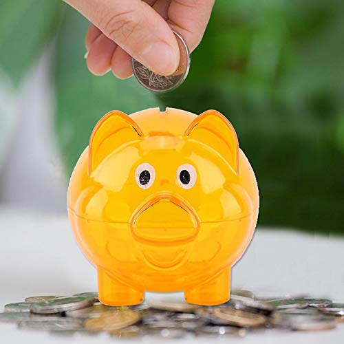 EVTSCAN Spaarpot, Leuke Creatieve kleur varkensvarkensbank verjaardagscadeau varkensbank speelgoed(Oranje) - Image 6