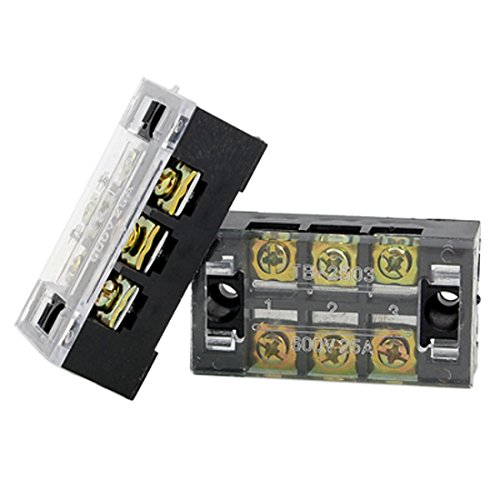 Aexit 2 Pcs Accesorios Audio & Video 600V 25A Terminal miniatura 1