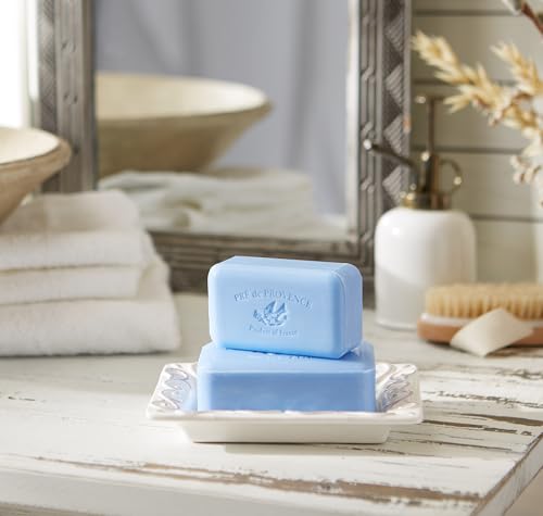 Image of Pre de Provence Artisanal Soap Bar, Natural French Skincare, Enriched with Organic Shea Butter, Quad Milled for Rich, Smooth & Moisturizing Lather, Starflower, 5.3 Ounce
