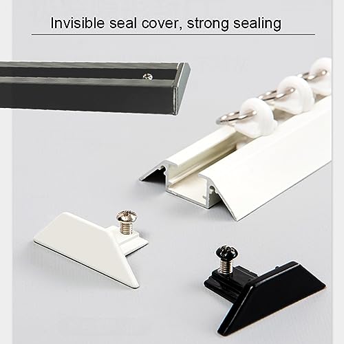 Rail de rideau de plafond blanc réglable pour douche et dressing modulable