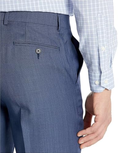 Lauren Ralph Lauren Mens Classic-Fit Birdseye Wool Dress Pants 56W x 30L Blue4