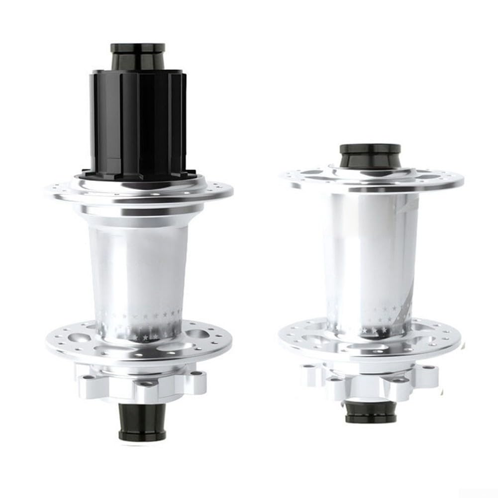 PRO7 Mountain Bike Hub, 6 Claw 120 Sound Thru Axle, 32 Hole 4 Bearing 8 9 10 11 Speed MTB Hub for Mountain Bike(Silver)