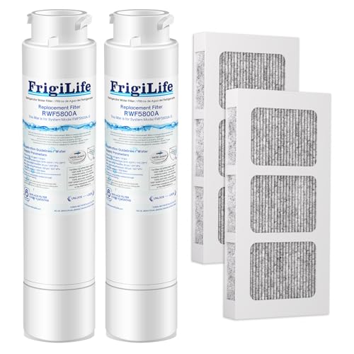 Image of RWF5800A Refrigerator Water Filter Replacement for Frigidaire EPTWFU01 Pure Source Ultra II, Pure Source Ultra 2, EWF02, SCWFTCTO, CLCH128 GP006 DE022 and Pure Air Ultra 2 Air Filter 2 Combo