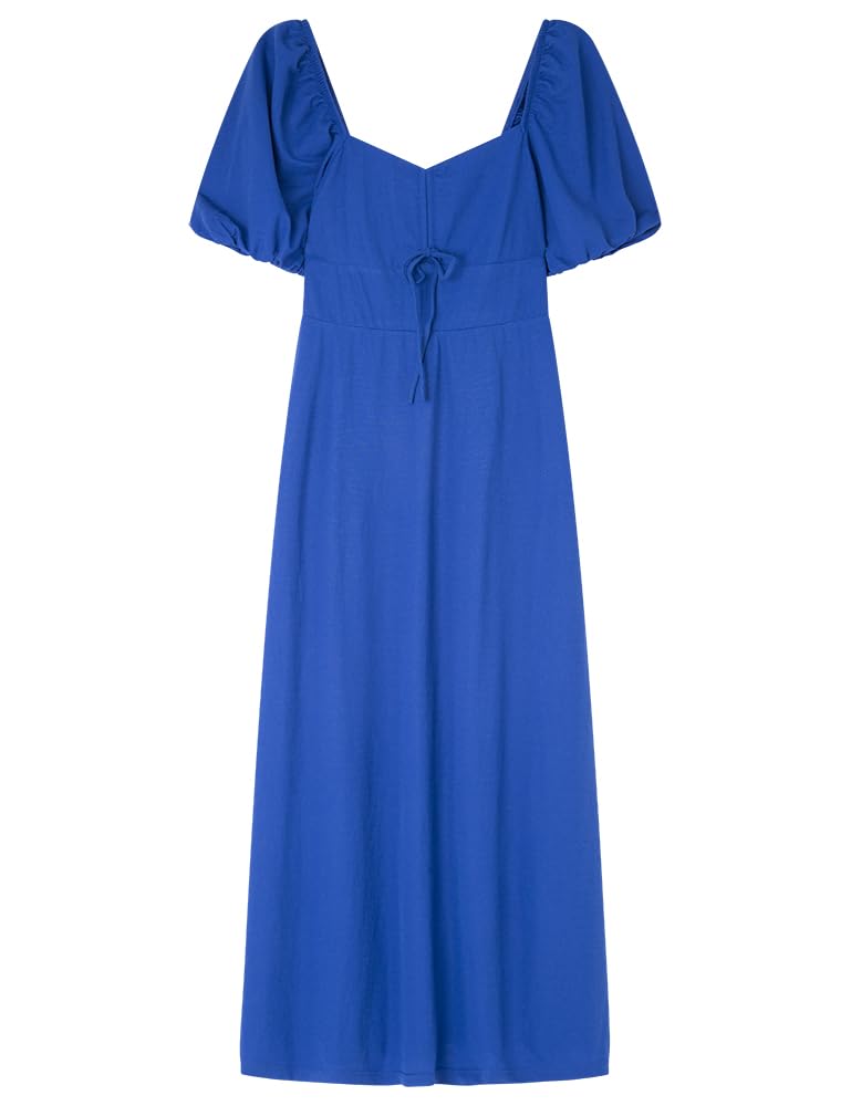 SPRINGFIELD Vestido Midi Liso Mangas Volumen Mujer