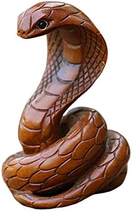 Sculpture Home Decoration Wooden Chinese Zodiac Statues,Wood Feng Shui Decor Accessories Figurine,Home and Office,Best Gift,Ox (Color : Snake)