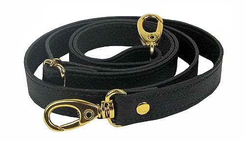 Alça Bolsa Transversal Tiracolo Avulsa em Couro Legítimo Metal Dourado Ouro para Bolsas Malas Pastas (1,5 cm)