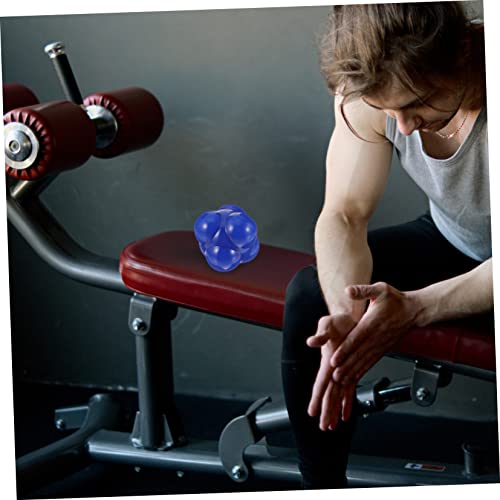 Clispeed 3Pcs Indoor Baseball Goalkeeper Training Equipment Reaction Catch Trainer Exercise Balls Gym Ball Hexagon Ball Reflective Ball Silica Gel Fitness Blue Sports Supplies Fitness Balls #TOP2