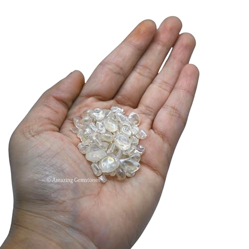 Image of Amazing Gemstone Angel Aura Quartz Crystal Chips Aquarium Gravel Rocks - Bulk Fish Tank Gravel, Small Tumbled Stone Chips and Tiny Crystals for Decoration (Natural AAA Grade) (1000+ Carat Chips)