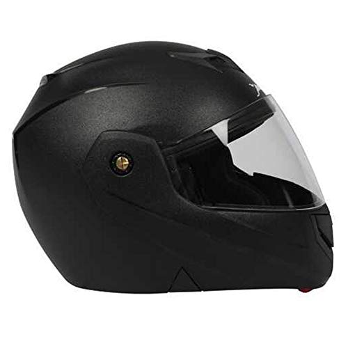 Image of TVS Full Face Motorbike Helmet, ISI DOT Certified, Clear Visor, Black, Size XL, for Men and Women