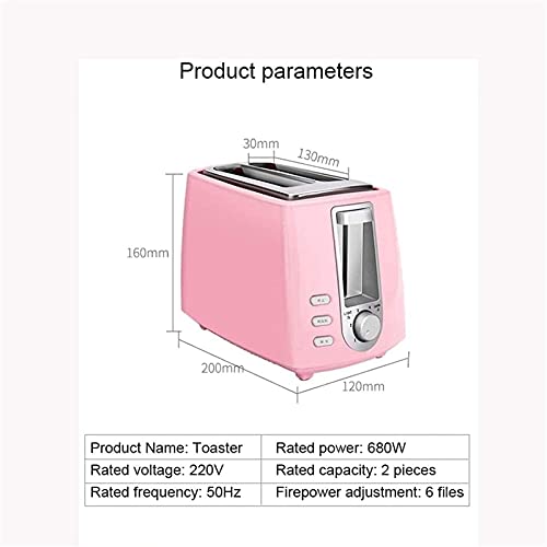 Toaster Toaster Edelstahl Elektrischer Haushalt Automatisches Backen Brotmacher Frühstücksmaschine Toast 2 Scheibe for… – Bild 3