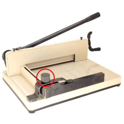 HFS (R) Heavy Duty Guillotine Paper Cutter -12'' and 17'' Paper Holder Adjust Knob - Thumbnail 3