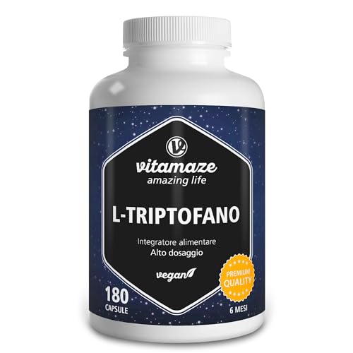 Vitamaze Triptofano 500 mg Capsule Vegan, 180 pz