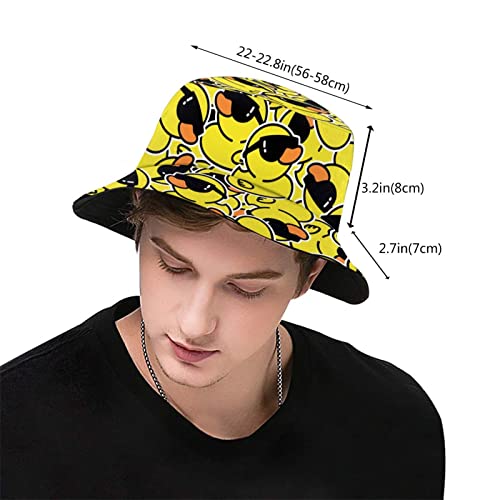 Funny Duck Bucket Hat Fisherman Hat Beach Travel Sun Hat Outdoor Cap For Unisex Men Women #TOP5