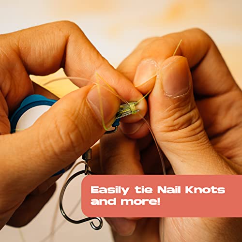 Image of HOOK-EZE Fishing Knot Tying Tool | Protect from Fish Hooks | Tie Fishing Knots Easily | Cool Gadgets for Fishermen | Ice Fly Fishing | Fishing Accessories for Beginner Anglers | Nail Knot Tool