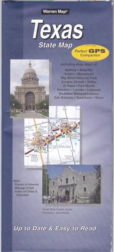 TEXAS PAPER FOLDED ROAD MAP