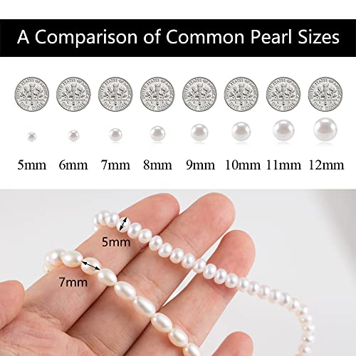 Small Pearl Necklaces Dainty 14K Gold Plated Coin Pendant Oval Pearl Strands Choker Adjustable Chain Pearl Beaded Necklace Jewelry Gifts For Women Girls #TOP3