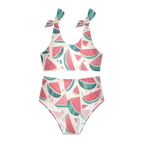 KLL Watermelon Pattern Girl Two Piece Bikini Set Beach Bathing Suit Swimming Suits Cute Shoulder Strap3